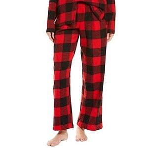NORDSTROM NWT Red Buffalo Check Plaid Flannel Tie Waist Pajama Bottoms M